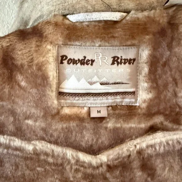 Powder River Outfitters Vest Micro suede Faux Fur Womens M - Picture 5 of 6